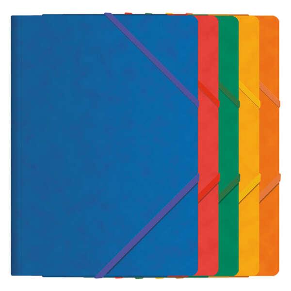 Cartella in gomma Dohe con tre lembi - Formato Folio - Realizzata in cartone premium - Laminato - Chiusura in gomma piatta