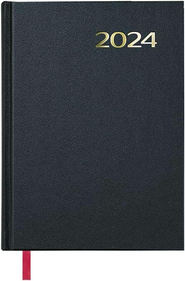 Agenda annuale Dohe Sintex - Pagina giornaliera - Venerd sabato e domenica stessa pagina - Dimensioni 14x20 cm - Colore nero