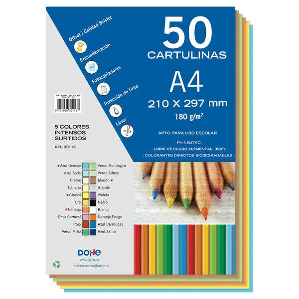 Cartoncini assortiti Dohe Intense - 50 fogli - Colori assortiti