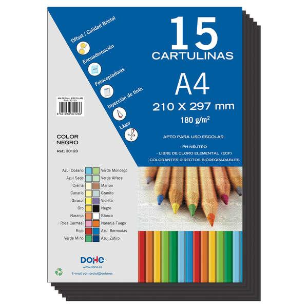 Cartoncino Dohe A4 - 15 fogli - Ideale per progetti di artigianato e scolastici