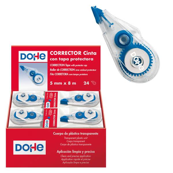 Espositore Dohe da 24 nastri correttori - Applicazione pulita e precisa - Copertura rapida - Corpo in plastica trasparente - Ca