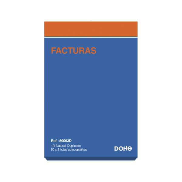 Dohe Fatture Checkbook - Natural quarto - 50x2 foglie autocopiative - duplicato
