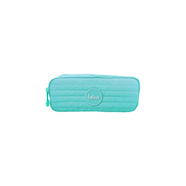 Dohe Pastery Series Doppio Portatodo - chiusura zip - verde pastello