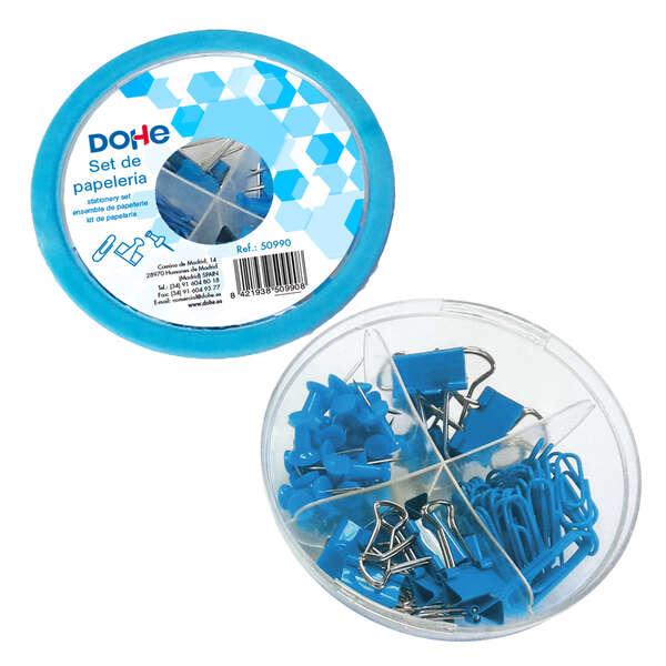 Pacchetto UFNI DOHE COMBO di accessori desking - 12 cwit da 15 mm 5 cerchio di 19 mm 50 28 mm e 30 pin blu - push blu spinta