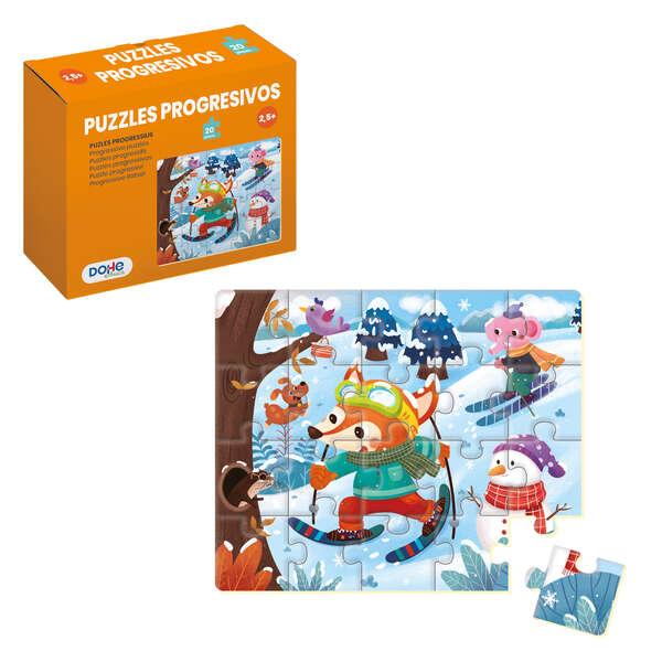 Puzzle Educativo Dohe per Bambini - 20 Pezzi - Doppio Strato di Cartone e Compensato - Stimola l'immaginazione e il ragionament