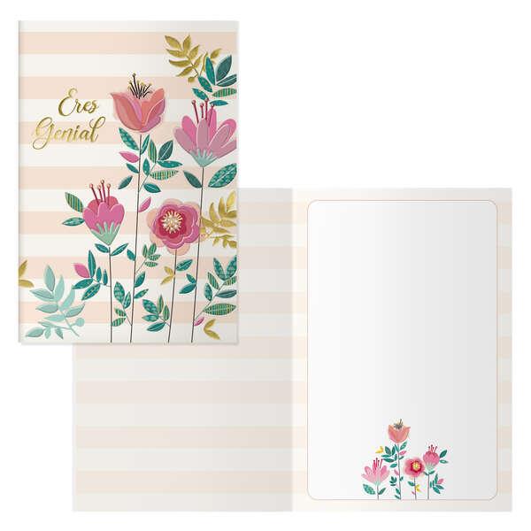 Biglietto d'auguri Dohe - 11,5x17 cm - Stampa a colori - Stampa con pellicola a colori - Stampa a secco - Carta offset bianca d