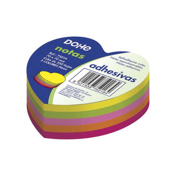 Cubi per appunti riposizionabili Dohe Neon - 75 mm - Cubo da 250 fogli - Carta da 75 g - Ideale per ufficio e scuola