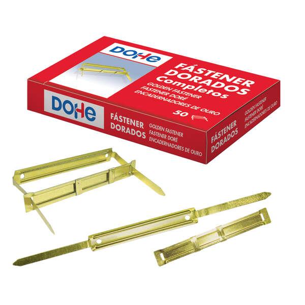 Dohe Fastener Metallic Gold - per attacchi da 80 mm - linguetta e perno - scatola da 50 unit