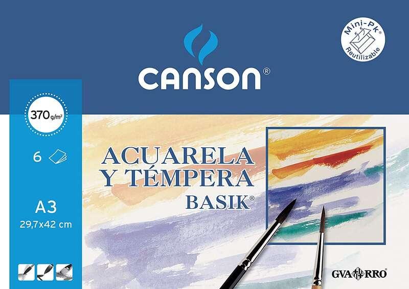 Minipack Basik Basik impermeabile con 6 fogli A3 - 297x42cm - 370G - colore bianco