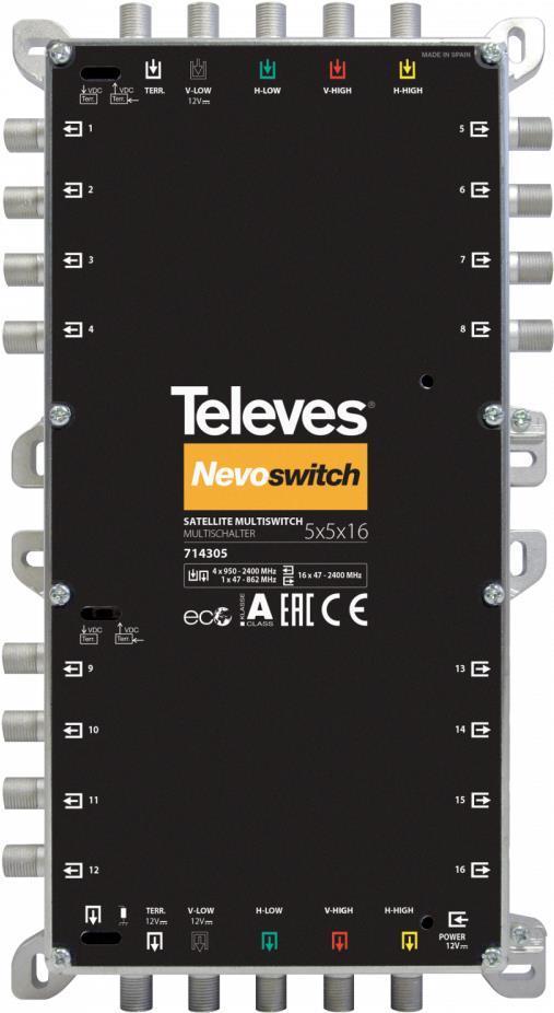 Televisori 714404 Distribuzione del blocco satellitare 5 Ingni 12 uscite (MS512NCQ)