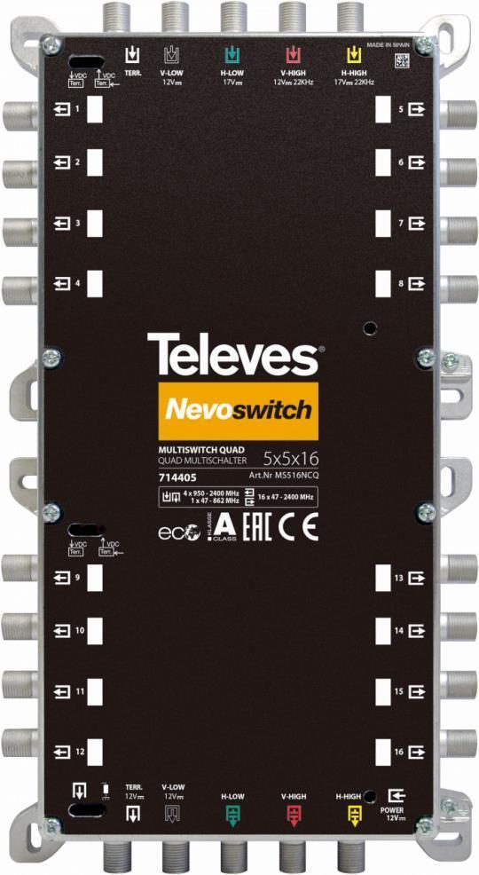 Televisori 714405 Distribuzione satellitare 5 Ingni 16 uscite (MS516NCQ)