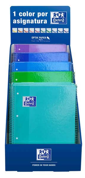 Oxford School Display da tavolo Cool Colors A4+ - Copertina extra rigida - Quaderno a spirale microperforato - Europeanbook 1 5