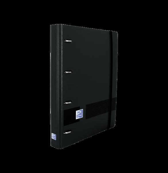 Oxford Europeanbinder Oxford Live&Go A5 - Copertina in plastica Polyfoam nera - Anelli 4Dx25mm - Sostituzione punti