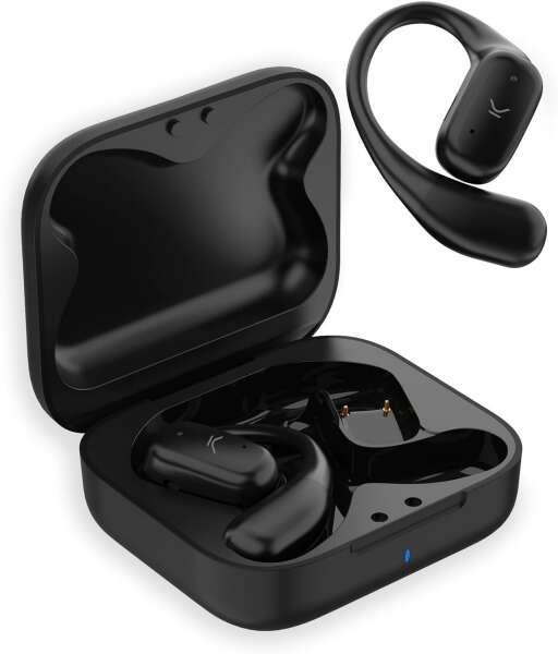Cuffie Wireless Ksix Cosmos - Orecchio Aperto - Autonomia 618h - Touch Control - Chiamate - Assistenti Vocali - Colore Nero