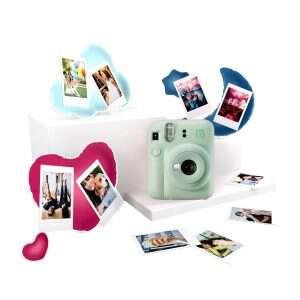 Fujifilm Pack Best Memories Instax Mini 12 Verde Menta Fotocamera Istantanea Pellicola Instax Mini 10pz. 3 Cornici - Dimensio