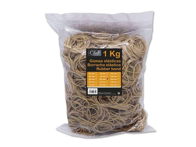 Mazza da ufficio in gomma elastica 100mm - alta qualit - sacchetto da 1000gr