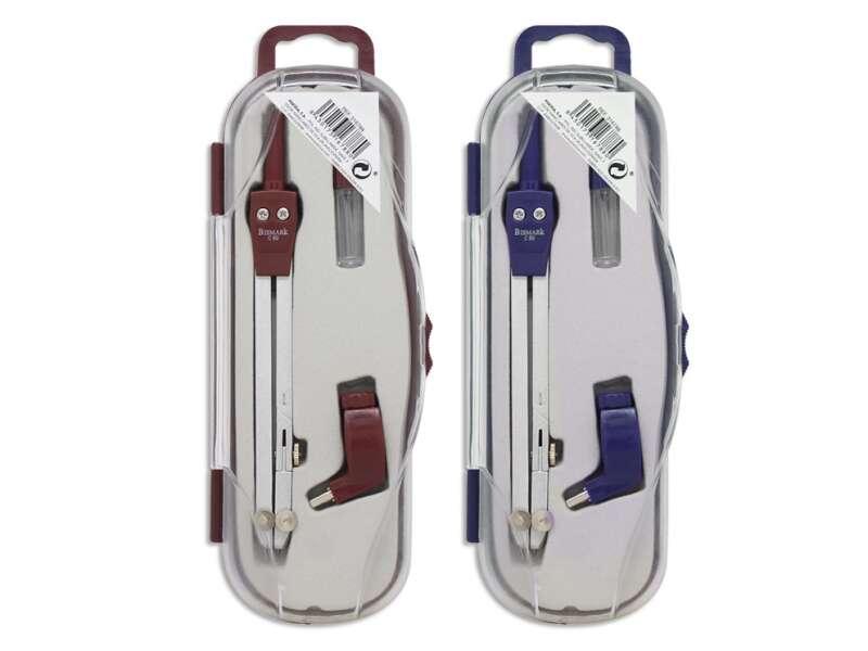 Bismark School Compa con articolazione e adattatore universale - Include tubo di miniere - presentate in caso di plastica - 2 c