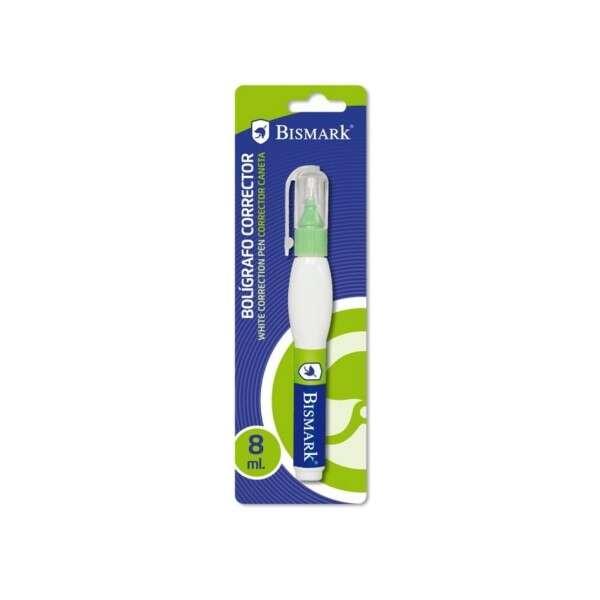 Bismark Pen Corrector 8ML - Punta fine in metallo - Alta precisione - Design ergonomico