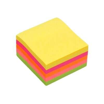 Bismark Taco di 450 Note adesive 76x76mm - Colori assortiti al neon