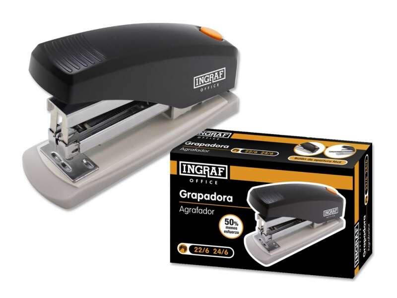 Cucitrice Ingraf Pro - Elevata capacità di pinzatura - Design ergonomico - Durata garantita - Ideale per ufficio e casa - Colo