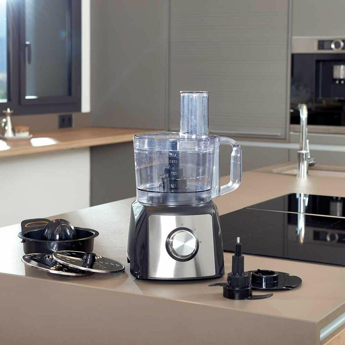 Black+Decker BXFPA1200E Robot da cucina universale 1200 Acciaio inossidabile Grigio