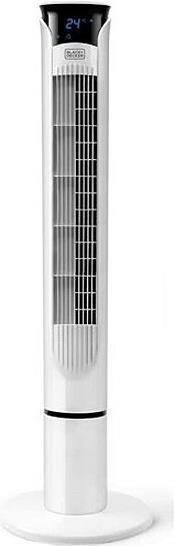 Ventilatore a torre Black+Decker BXEFT49E, con telecomando, 102 cm, bianco