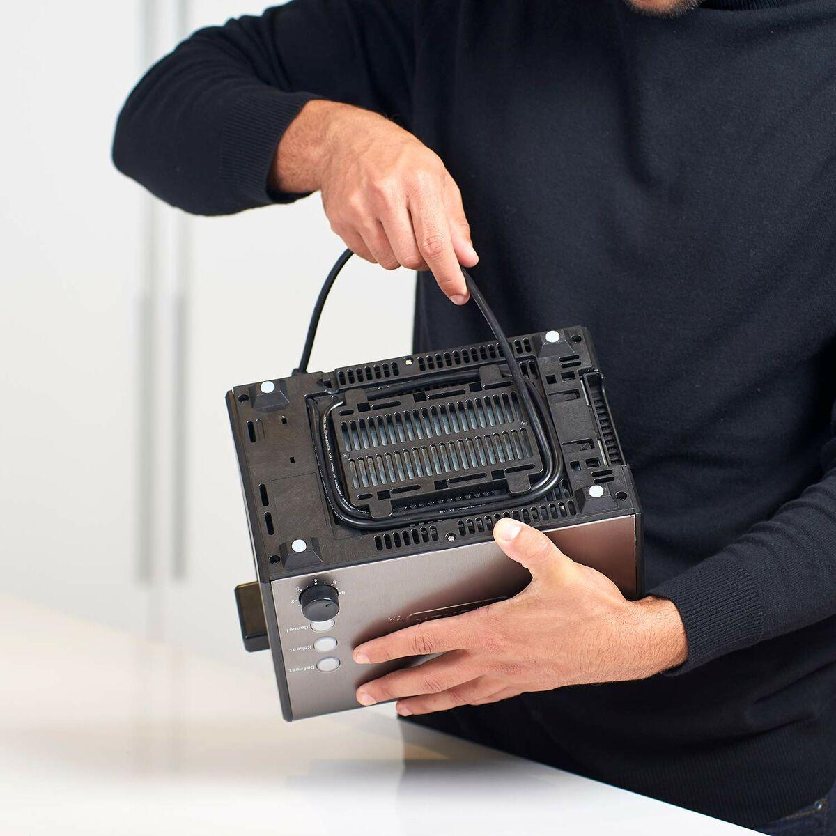 Black+Decker ES9600060B BXTO900E Tostapane, 900, Acciaio inossidabile, Grigio