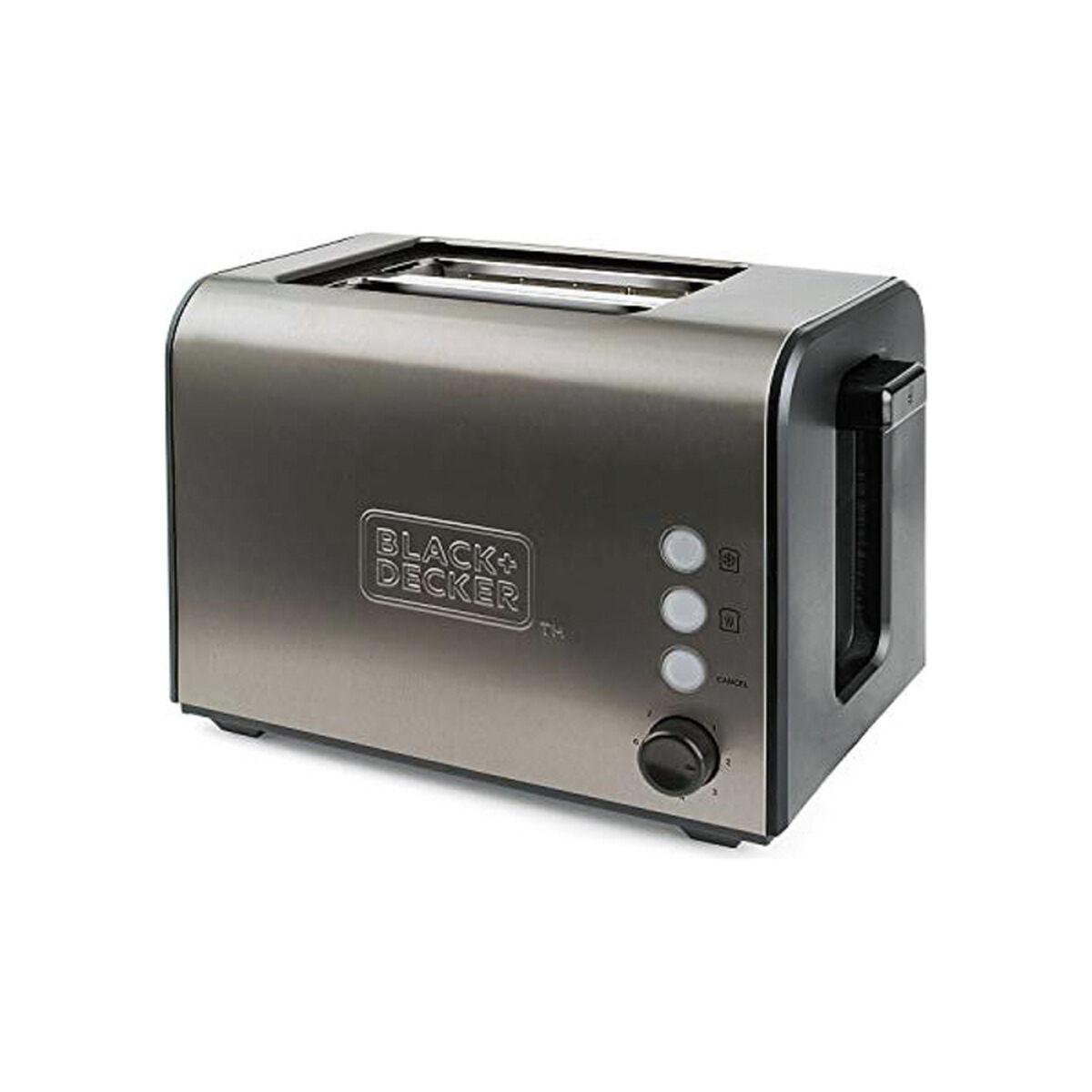 Black+Decker ES9600060B BXTO900E Tostapane, 900, Acciaio inossidabile, Grigio