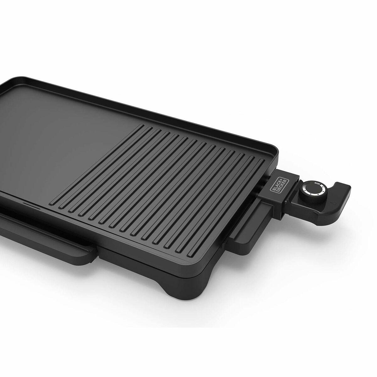 Black+Decker BXGB2200E Piastra grill, superficie antiaderente, nera