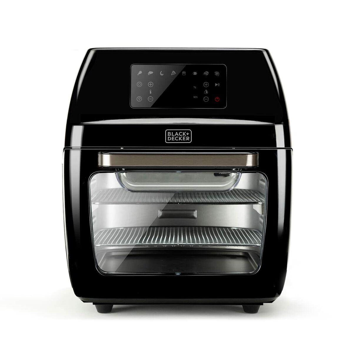 Black+Decker BXAFO1200E - Friggitrice e forno ad aria calda, 1700 W, 12 L