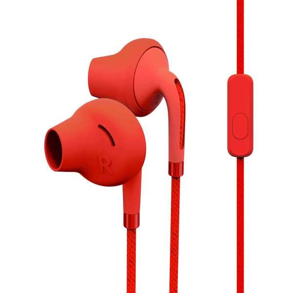 Cuffie Energy Sistem Style 2 - Bassi Profondi - Microfono - Controllo Conversazione - Doppia Lunghezza - Colore Rosso