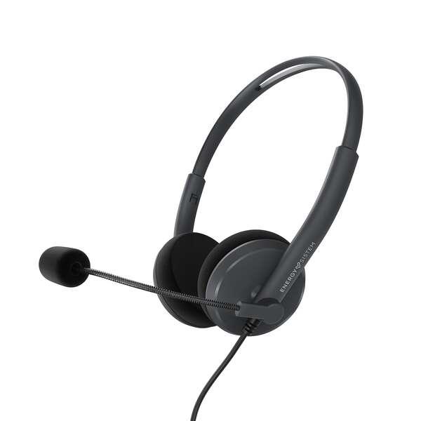 Energy Sistem Office Headphones 2 - Compatibile con PC/Mac/Smartphone - Spina da 35 mm - Microfono con braccio retrattile - Col