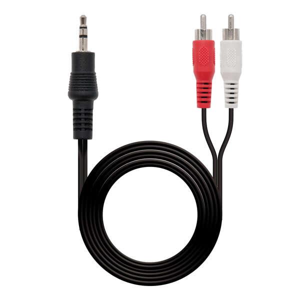 Nanocable 10.24.0310 cavo audio 10 m 3.5mm 2 x RCA Nero
