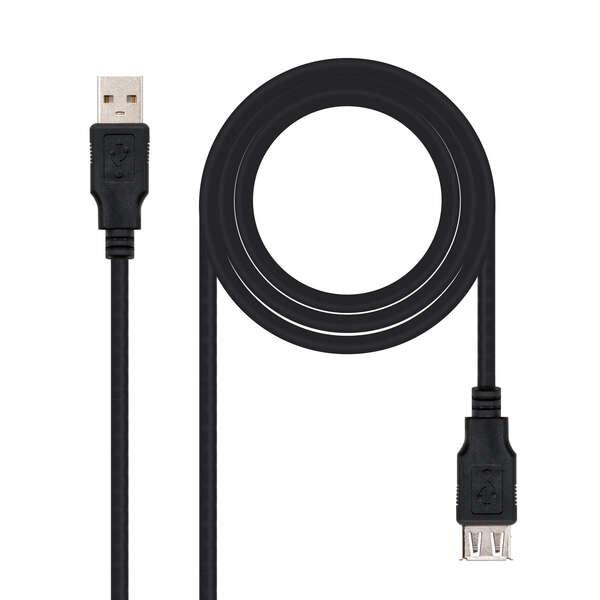Nanocable 10.01.0202-BK cavo USB 1 m USB 2.0 USB A Nero