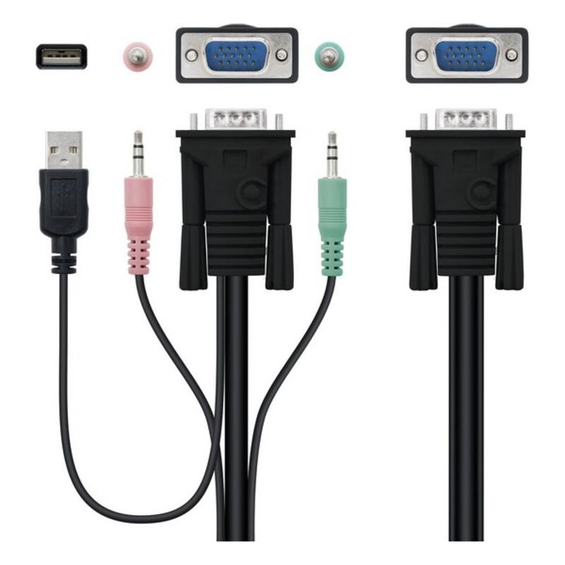 Switch KVM nanocavo VGA USB 1u-2PC+cavo