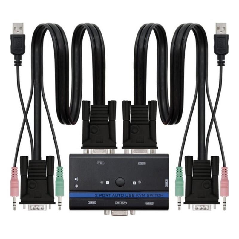 Switch KVM nanocavo VGA USB 1u-2PC+cavo