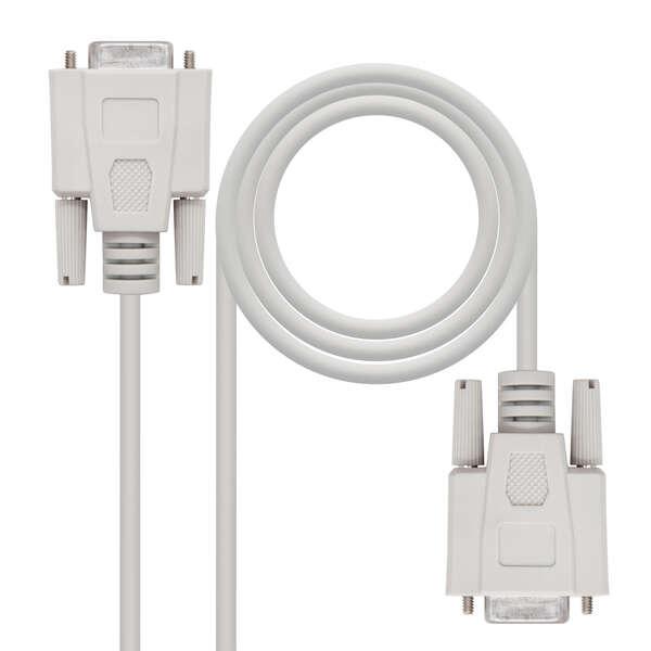 Nanocable 10.14.0602 cavo seriale Beige 18 m DB9