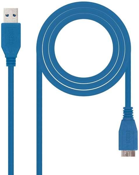 Nanocable 10.01.1101-BL cavo USB 1 m USB 3.2 Gen 1 (3.1 Gen 1) USB A Micro-USB B Blu