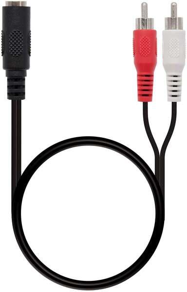 Nanocable 10.24.1301 cavo audio 15 m 2 x RCA 3.5mm Nero