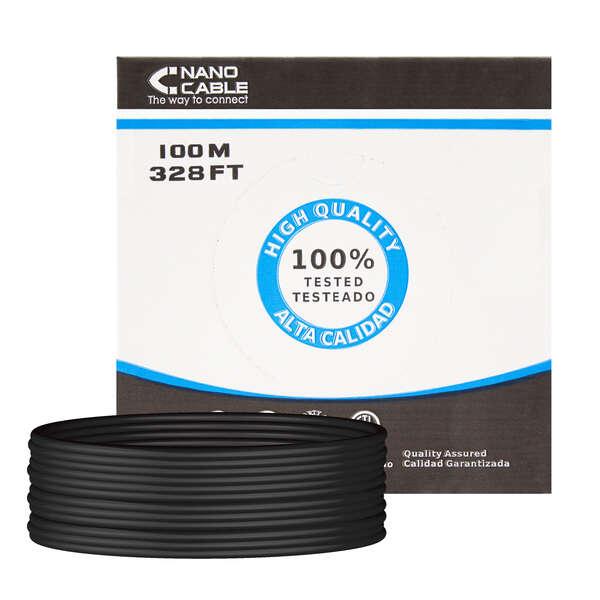 Nanocable 10.20.0302-EXT-BK cavo di rete Nero 100 m Cat5e U/UTP (UTP)