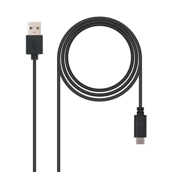 Nanocable USB 2.0 0.5m cavo USB 05 m USB C USB A Nero