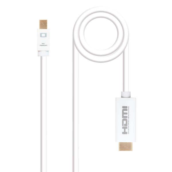 Nanocable 10.15.4005 cavo e adattatore video 5 m Mini DisplayPort HDMI tipo A (Standard) Bianco