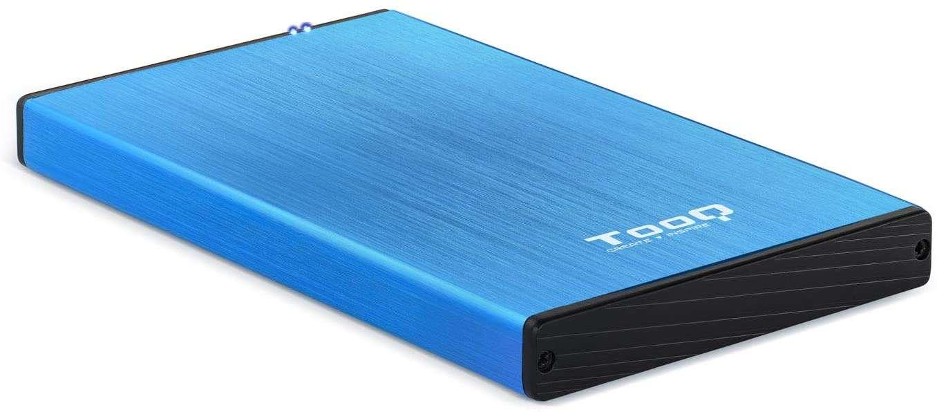 TooQ TQE-2527BL contenitore di unità di archiviazione Custodia per Disco Rigido (HDD) Nero Blu 2.5"