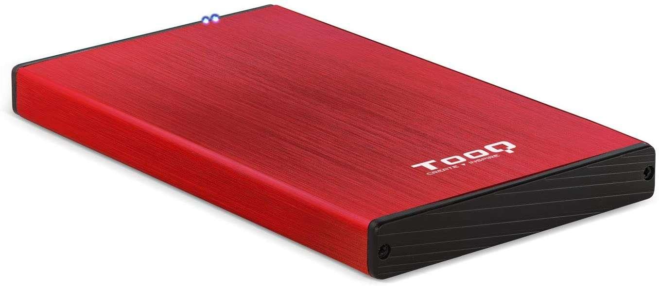 TooQ TQE-2527R contenitore di unità di archiviazione Custodia per Disco Rigido (HDD) Nero Rosso 2.5"