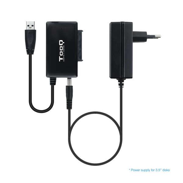 TooQ TQHDA-01A docking station per unità di archiviazione USB 3.2 Gen 1 (3.1 Gen 1) Type-A Nero