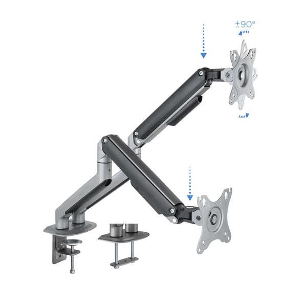 TooQ DB4132TNR-G supporto da tavolo per Tv a schermo piatto 813 cm (32") Nero Scrivania