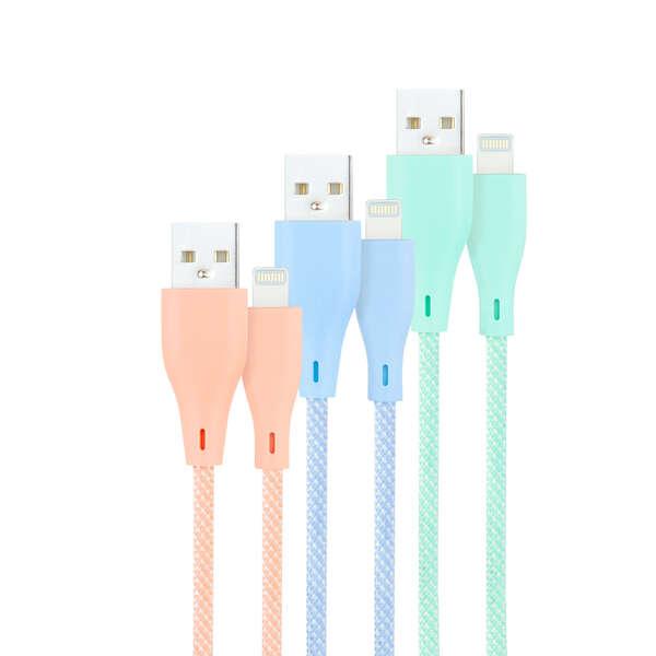 Nanocable 10.10.0401-CO1 cavo Lightning 1 m Blu, Verde, Rosa