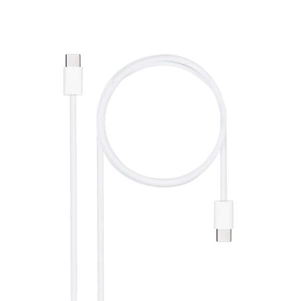 Nanocable 10.01.6001-CO cavo USB 1 m USB 2.0 USB C Bianco