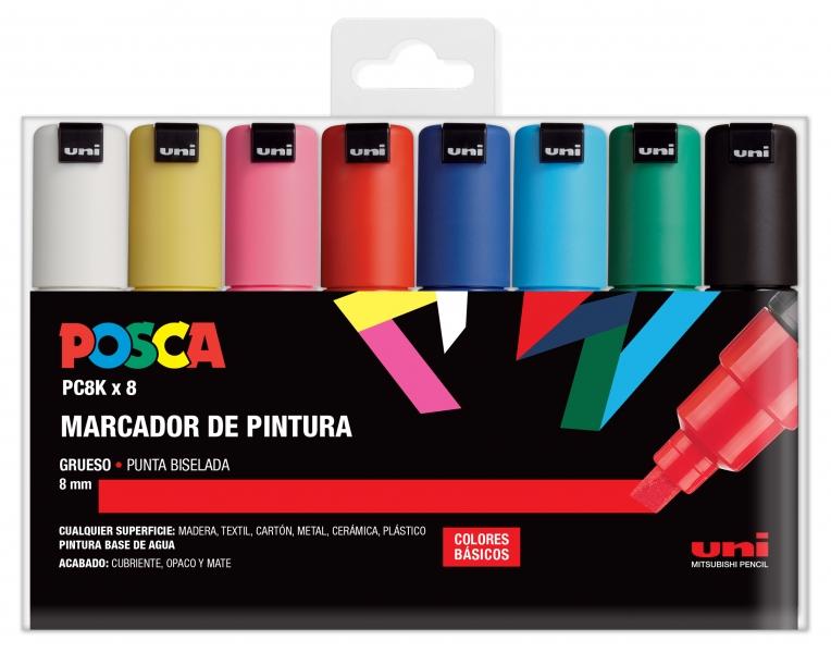 Uni Posca Marcatore per Pittura a Base di Acqua - PC-8K/8C Scatola Base 80 mm
