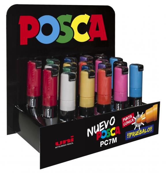 Uni Posca Marcatore di pittura a base d'acqua - PC-7M/20P Espositore 45-55 mm
